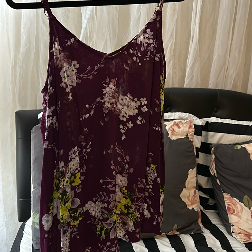 Torrid Sophie purple floral crinkle top